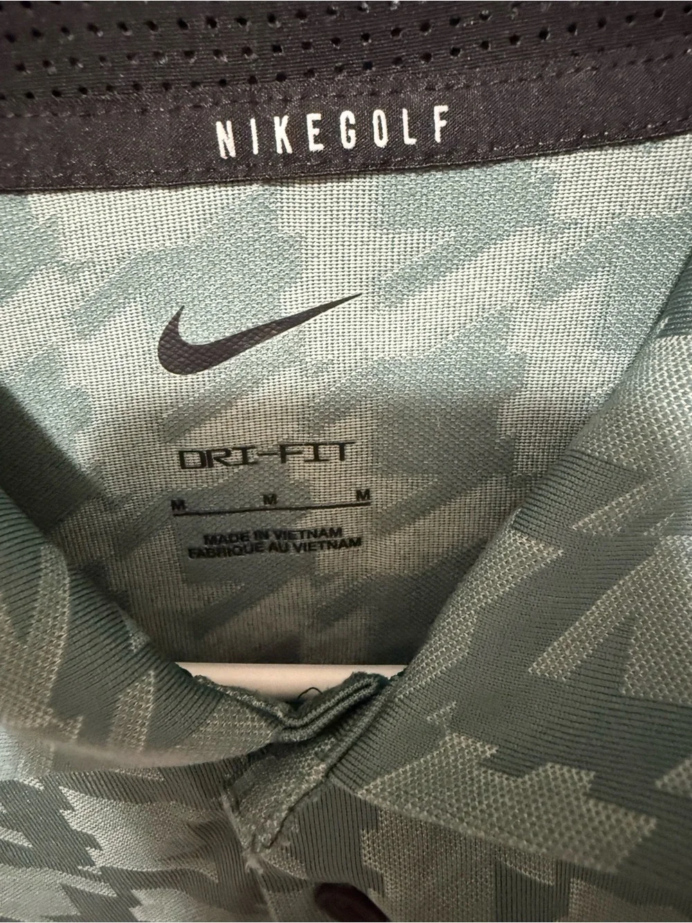 Nike Men’s Teal Houndstooth Pinehurst Polo